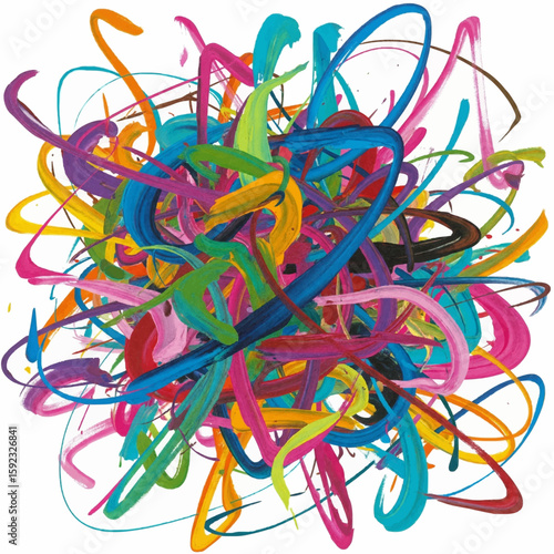 abstract color strokes vector art