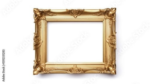Wooden Picture Frame Isolated on White Background