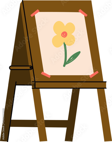 Easel with Flower Painting