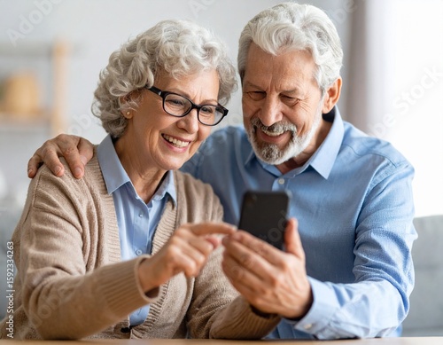 Elderly Person Learning to Use Smartphone at Home with Natural Light and Emotions