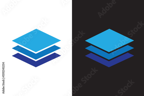 Land layers vector icon set in solid style.