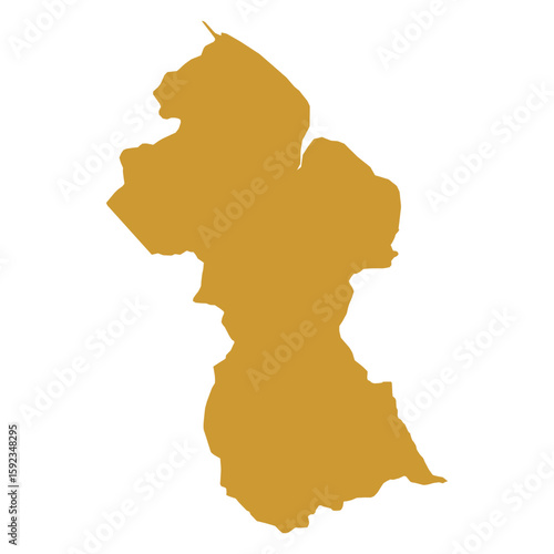 map of Guyana land