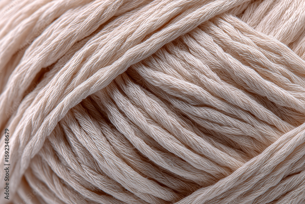 Fototapeta premium Beige and Gray Natural Fiber Texture with Thread