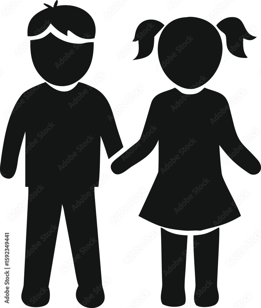 Fototapeta premium boy and girl