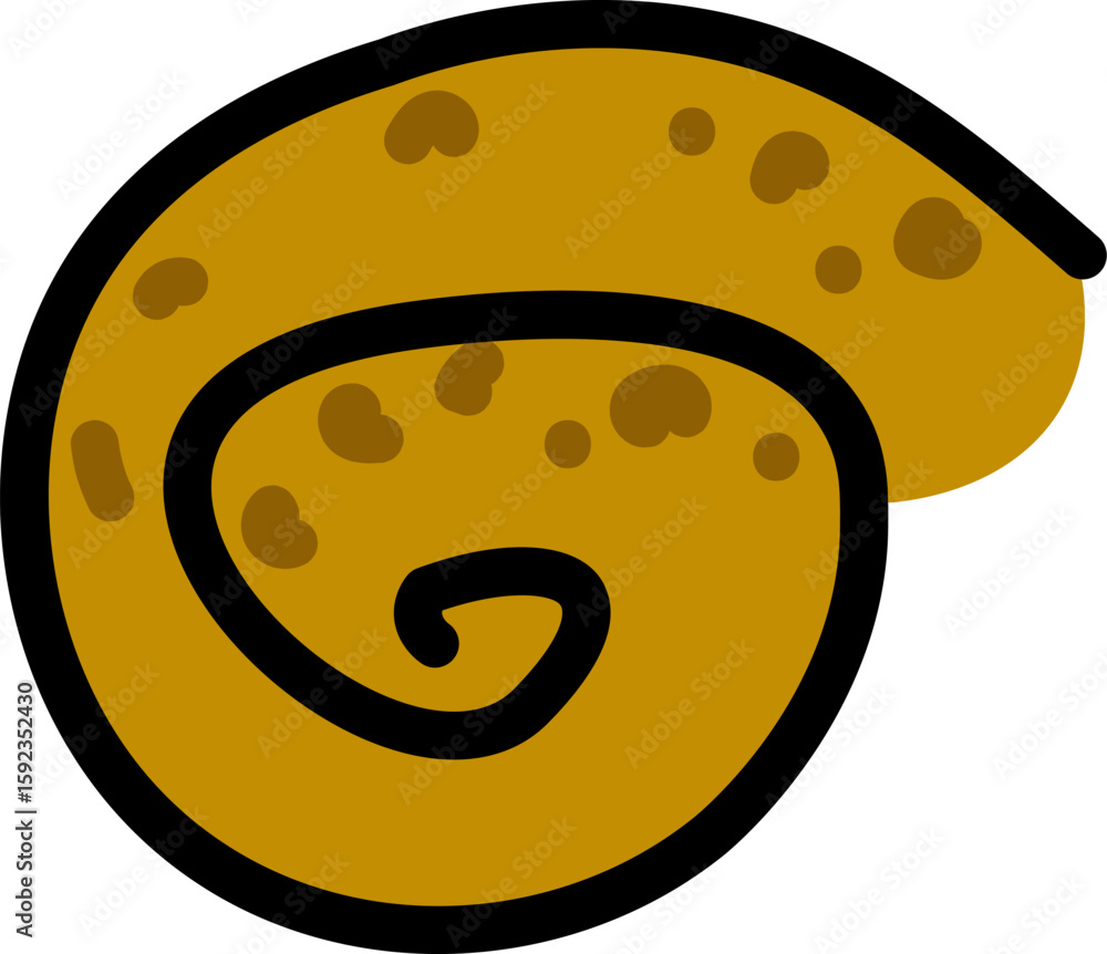 Fototapeta premium Cartoon Sea Shell