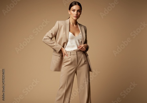 Beige suit for women business casual fashion style trends