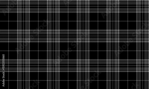 Seamless plaid pattern, black, gray, looks elegant, modern, suitable for textile design of skirts, pants, shirts, dresses and all styles of fashion clothing.