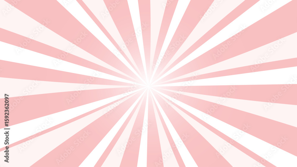 Fototapeta premium Vibrant Pink Sunburst Background - Retro Radial Rays Pattern