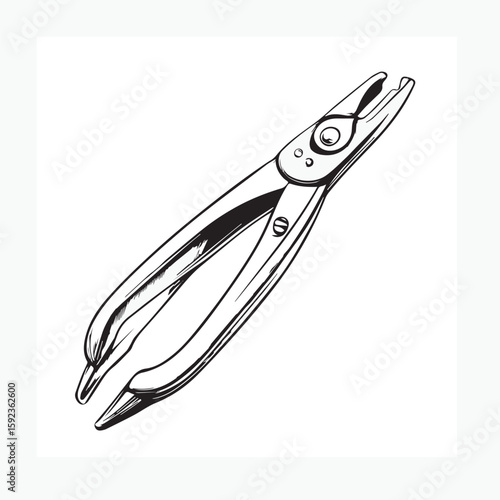 vector illustration of a nail clippers