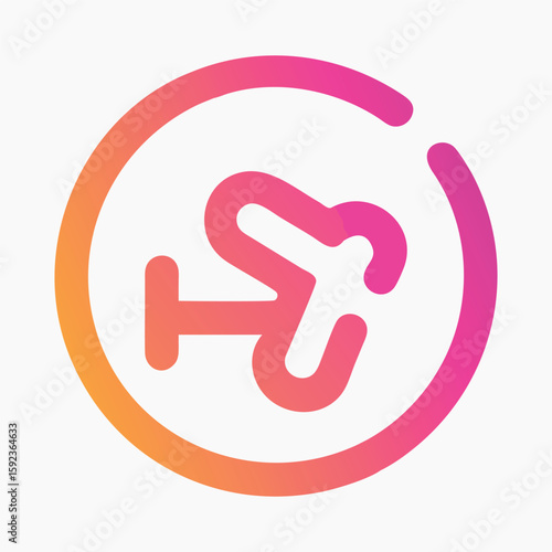 Pink glossy vector illustration of a female gender symbol icon, a concept of love and woman