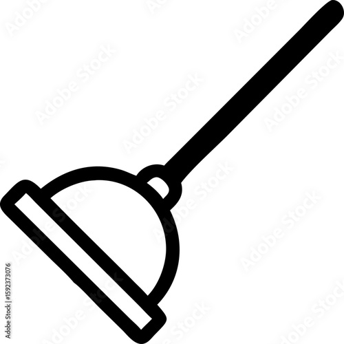 plunger pictogram vector icon on white or transparent background. plumbing tools. Editable and Printable sticker.