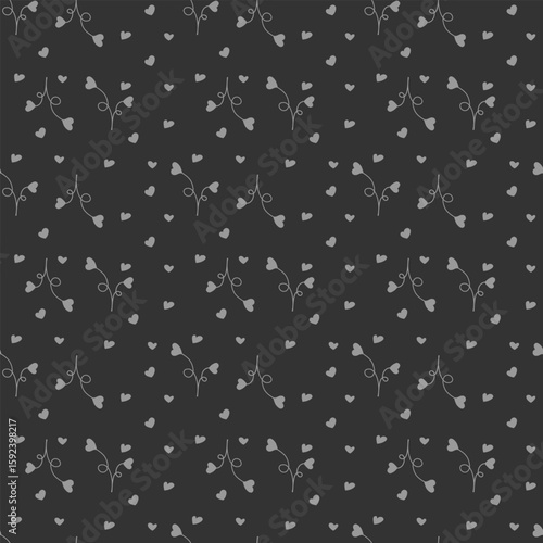 Brick wall seamless pattern love hear vector pattern floral decorative border