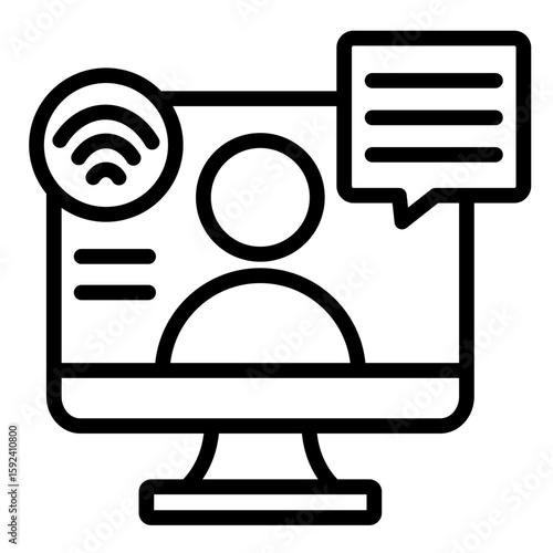 Digital Workplace  Icon Element For Design