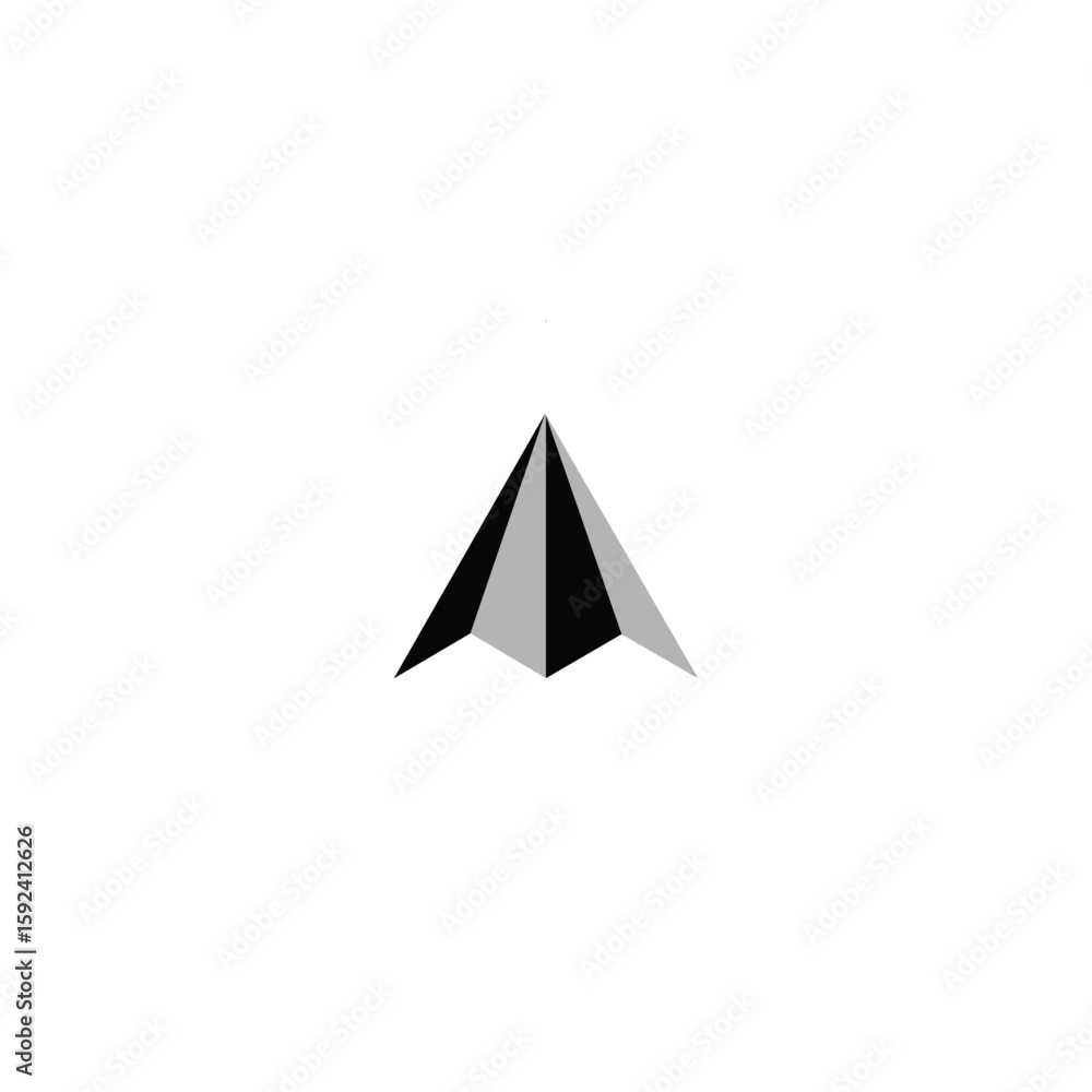 Fototapeta premium Letter A Crafted Aeroplan Monogram with white background. 