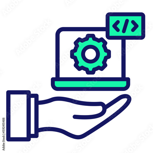 Digital Services  Icon Element For Design