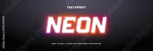 Glowing Neon Text Effect – Retro LED Light Style with Realistic Glow and Club Vibes