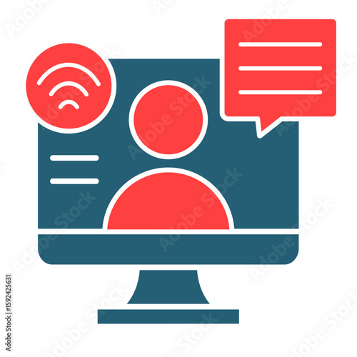 Digital Workplace  Icon Element For Design