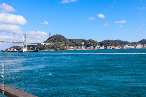 Kanmon Bridge in Kitakyushu City, Fukuoka Prefecture, Japan