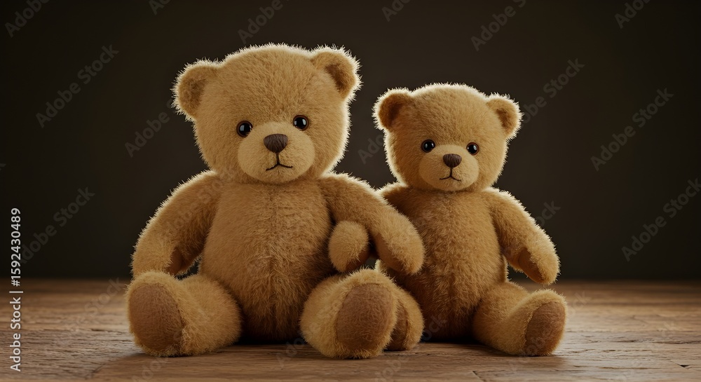 Obraz premium Teddy plush little bear image isolated on white background.