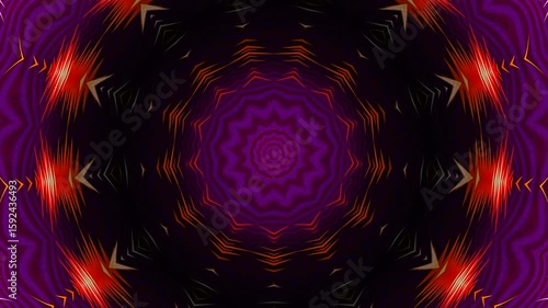 Dynamic colorful abstract lines dark background loop.