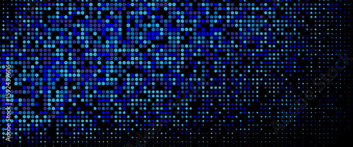 Abstract Digital Dots Pattern in Blue Colors with Gradient Effects