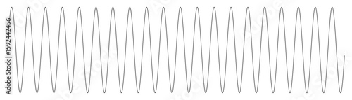 sine wave from paths in vector format - 20 periods, constructed as a curved line perfect for further processing as svg