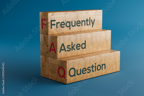 Wallpaper Mural FAQ meaning Frequently Asked Questions visualized in wooden blocks Torontodigital.ca