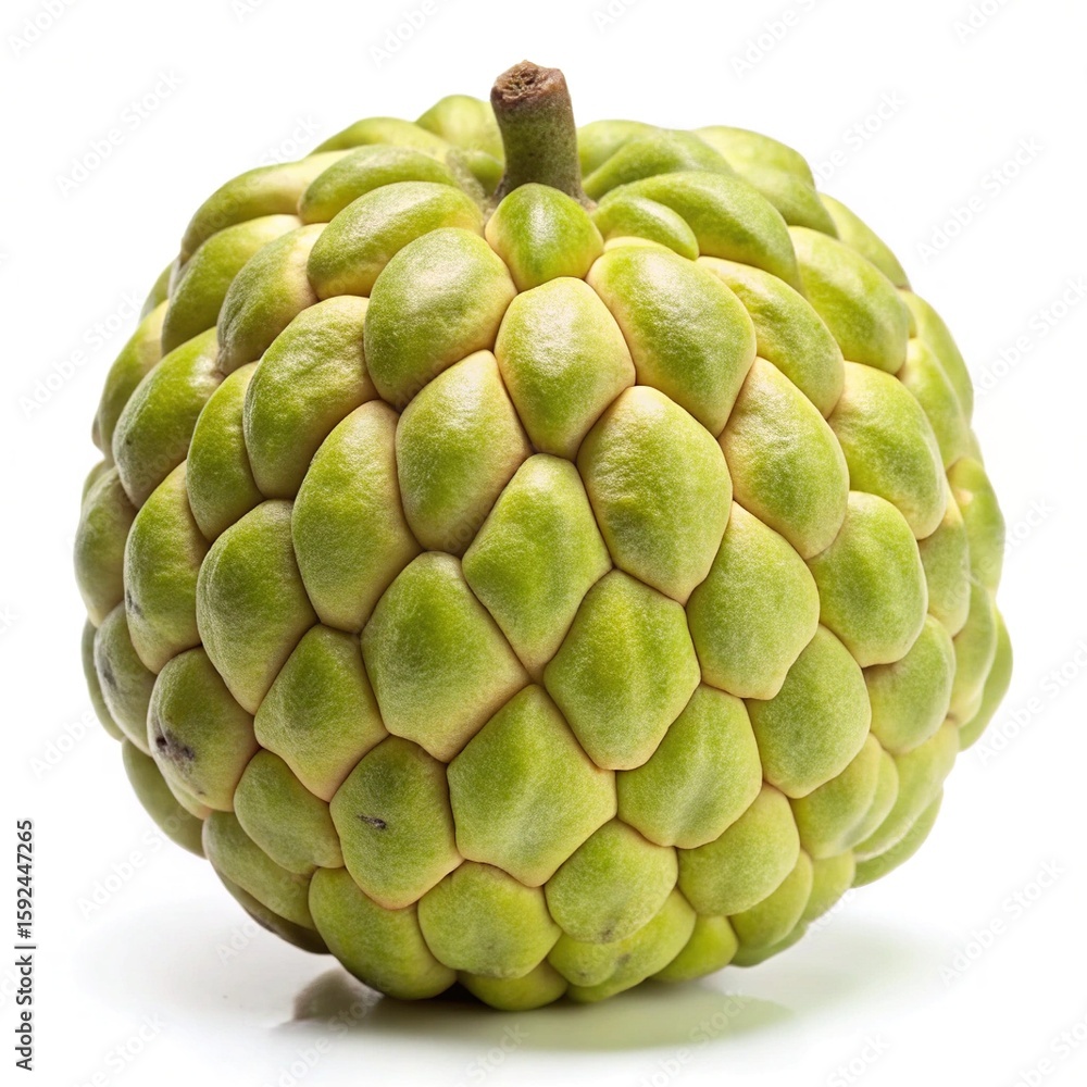 Obraz premium A vibrant and isolated Sugar Apple, offering a detailed view of its texture