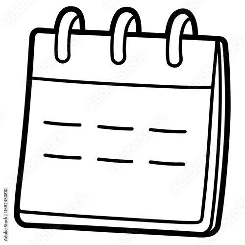 Minimalist calendar icon with a single continuous stroke for modern design