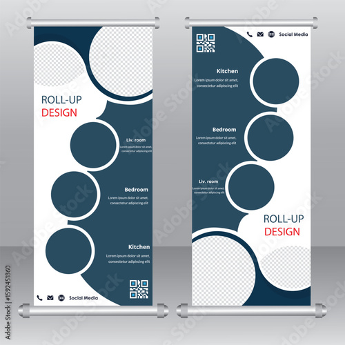 stylish company professional business corporate roll-up banner design