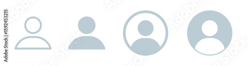 Default profile avatar icon. User account grey dp symbol for app, website, UI. Transparent PNG and vector illustration.