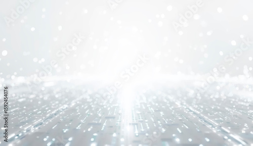 Wallpaper Mural Bright light beams illuminate a digital environment filled with floating particles, creating an ethereal and futuristic atmosphere that captures attention and imagination Torontodigital.ca