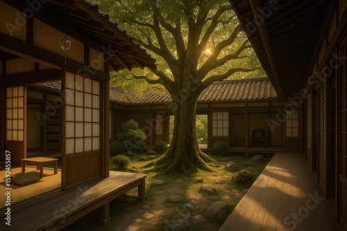 Mossy Zen Courtyard