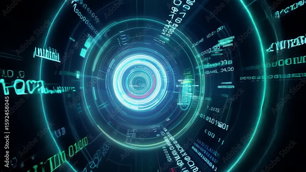 Big data and compute power concept with virtual servers in data center