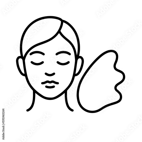 A serene illustration depicting a woman undergoing a facial treatment. It's a perfect representation of the relaxation and therapeutic benefits.