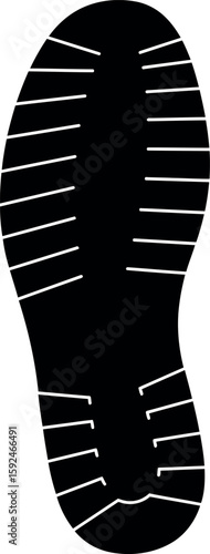Black boot sole silhouette