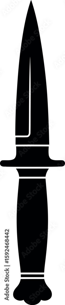 Naklejka premium Black dagger silhouette
