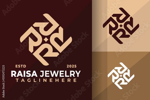 Letter R Jewelry Logo Icon Vector Design Illustration