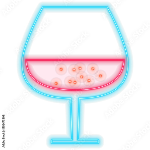 Margarita Cocktail, Hawaiian Blue, Mojito, Bloody Mary, Cosmopolitan and Tequila sunrise neon. neon drinks.