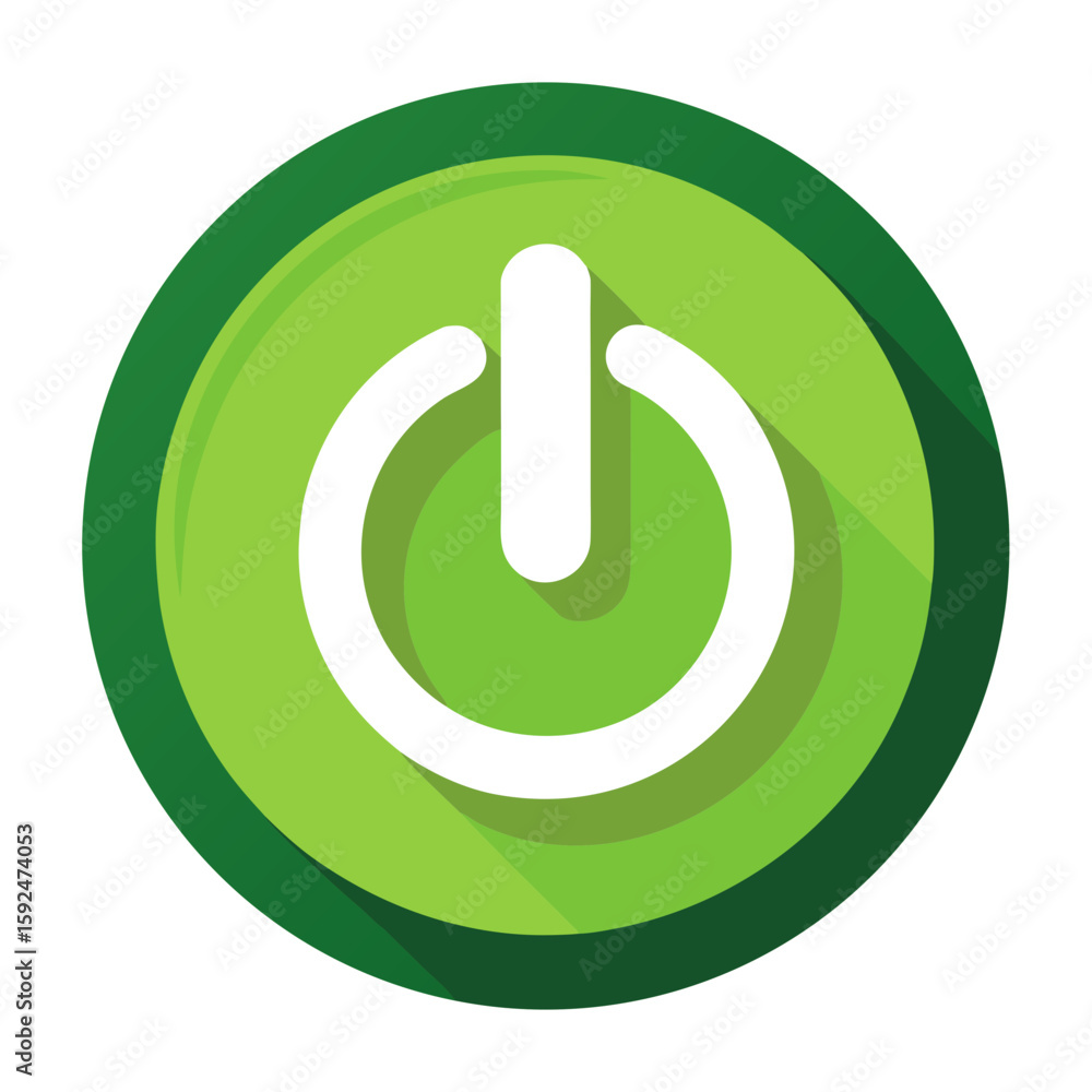 green power button green power button
