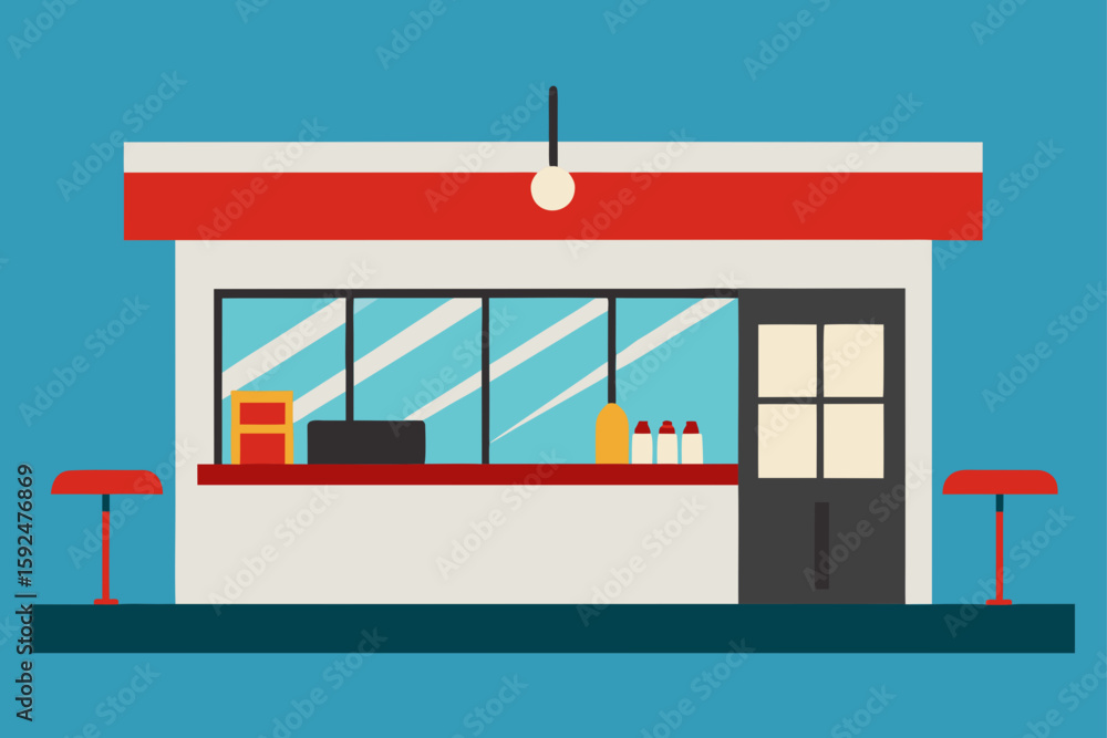 Obraz premium vector illustration of a modern building