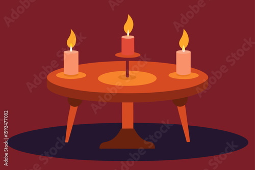 candles on a table