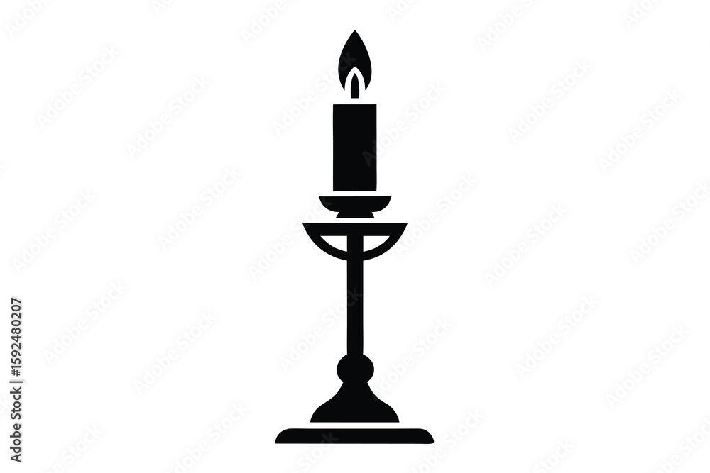 Fototapeta premium candlestick vector icon