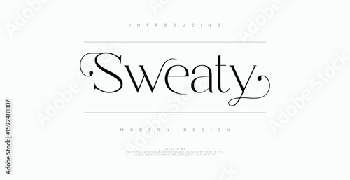 Sweaty Elegant alphabet letters font logo. Typography luxury classic lettering serif fonts decorative wedding vintage retro logos, design for fashion,beauty shop and brand . vector illustration
