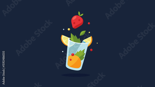 illustration of a glass of tomato juice