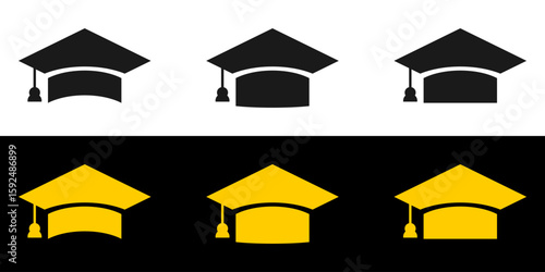graduation hat logo design, bachelor's hat, congratulations, champion, graduate, editable education hat icon, vector, icon, symbol