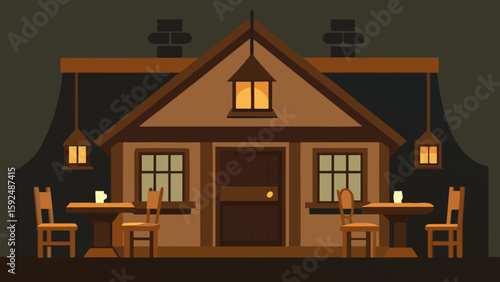 house in the night