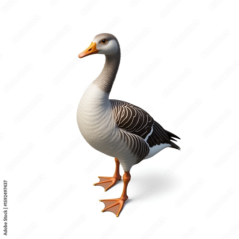 Canada Goose Isolated on White Background, Clean High Resolution Wildlife Bird Photo Canada Goose Isolated on White Background, Clean High Resolution Wildlife Bird Photo