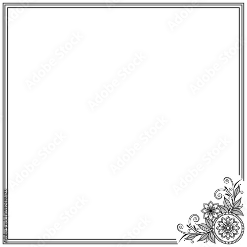 frame with floral pattern