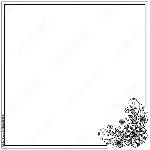 frame with floral elements
